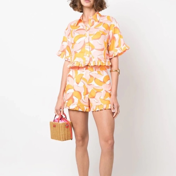Kate Spade Peaches Cropped Shirt - Picture 4 of 6